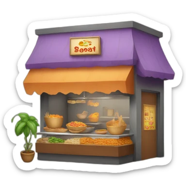 indian street food shop sticker