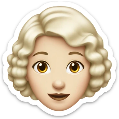 white Woman out of the 20s  sticker