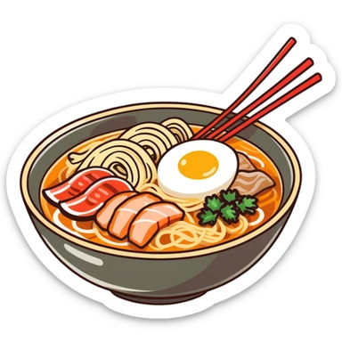 Mouth watering ramen sticker