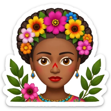emoji pack of Frida Kahlo in style of her artworks  sticker