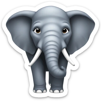 Create a emoji of a elephant from postgreSQL with suit sticker