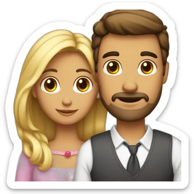 pareja hombre y mujer enamorados sticker