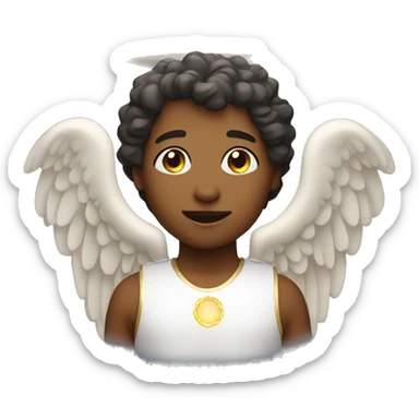 Angel with halo sticker