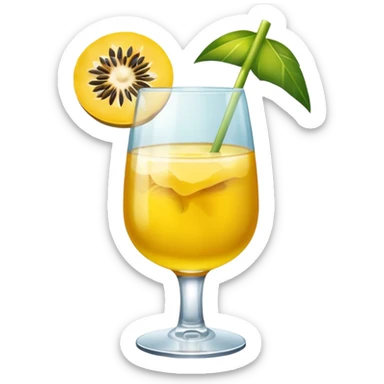 bitte ein bild von einem eistee mit papageiblumengeschmack sticker