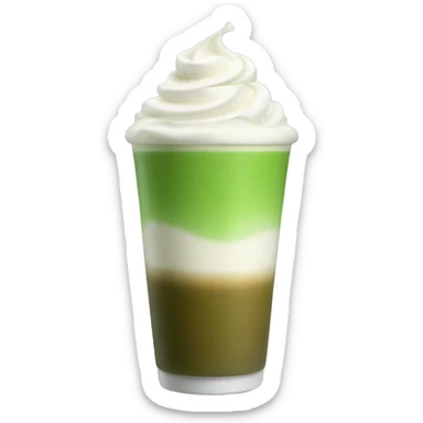 matcha latte with cold foam sticker