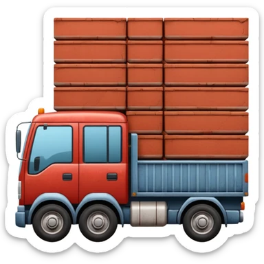 A truck with a thousand bricks  sticker