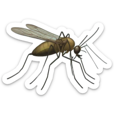 A well-filled mosquito sticker