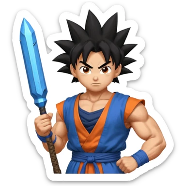 Goku with a rpg sticker
