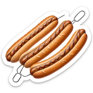 bratwurst sausage with grill marks sticker