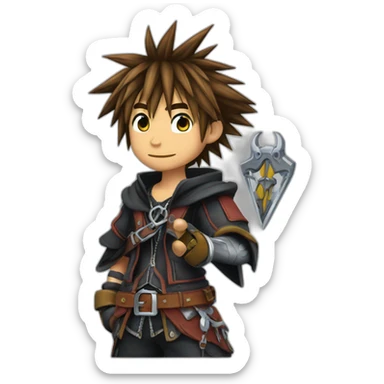 Sora Kingdom Hearts sticker