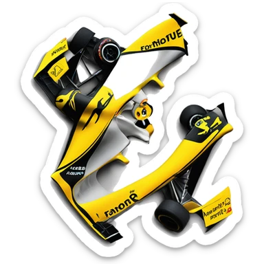 Formula 1 car Mercedes realistic iPhone style by number 44 black sticker