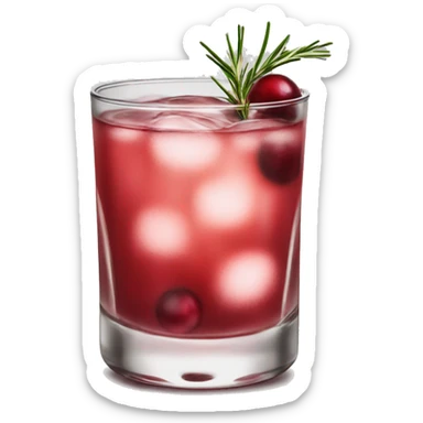 Cranberry rosemary cocktail  sticker