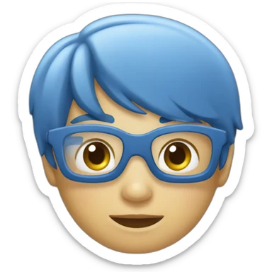 Auto color azul ala derecha sticker