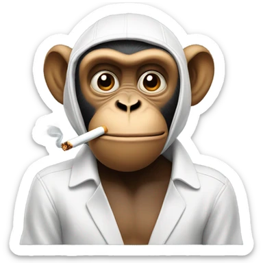 Monkey smoking  sticker