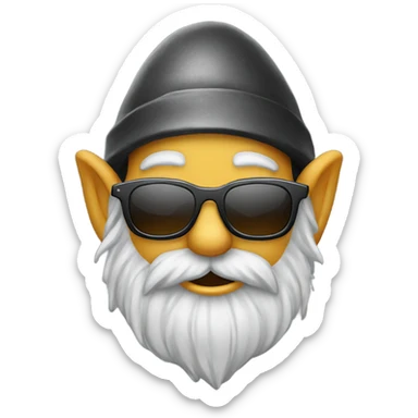 Gnome wearing sunglasses sticker