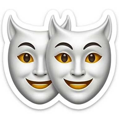 two drama masks sticker