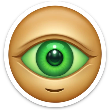 Quiero que hagas un emoji del ojo de fuerza regida sticker