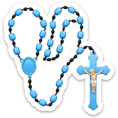 an all baby blue rosary emoji sticker
