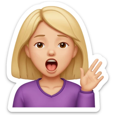 girl wake up sticker