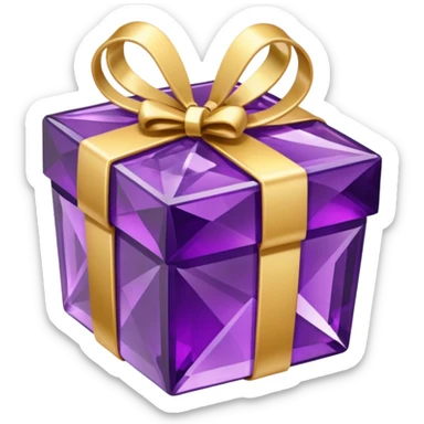  Gift box made of Amethyst sticker