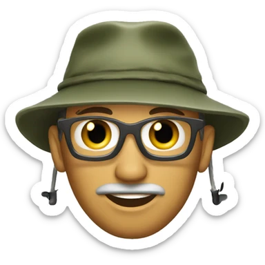 Fly fisherman sticker