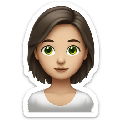 Cooper brunette girl with green eyes  sticker