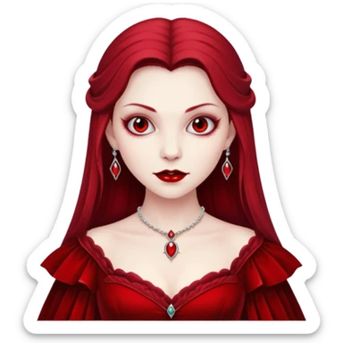 vampire queen with red dress sticker