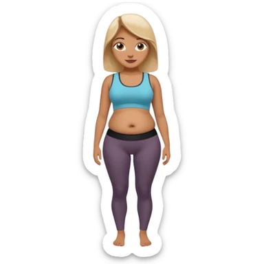 femme belly stuffing legging sticker