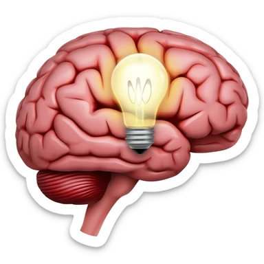 cerebro con idea sticker