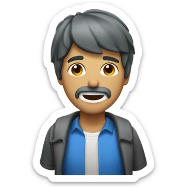 Una persona con mucha mandíbula haciendo Mewing sticker