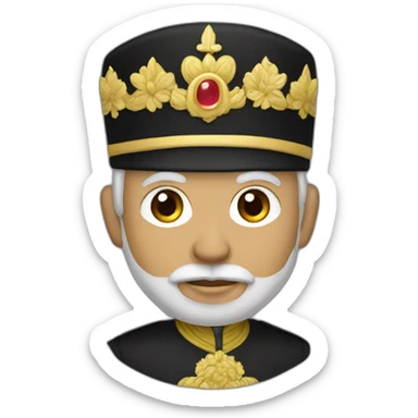 Malaysian Emperor, Black Turban, Black Uniform sticker