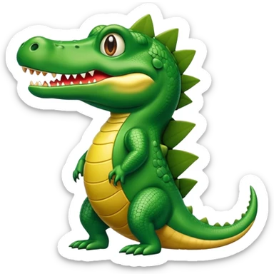 Cocodrilo con cuerpo de avioneta sticker