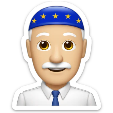 janusz korwin mikke with european union flag sticker