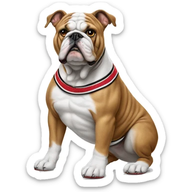 Bulldog wearing air jordans sticker