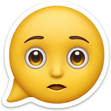 Emoji turning its head side eyeing  sticker