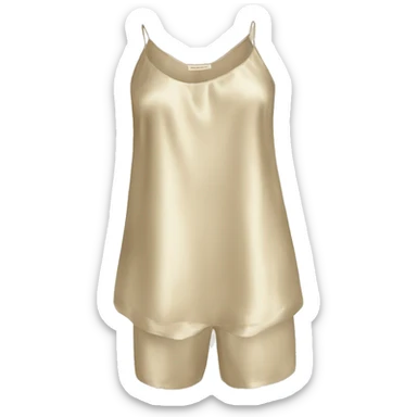 Beige silk camisole pjs sticker
