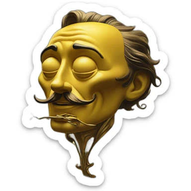 Persistence of Memory by Salvador Dali in the style of Disney’s Beauty and the Beast sticker