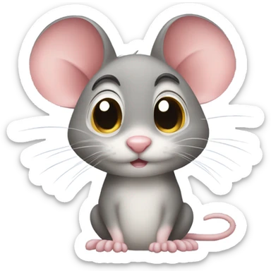 Mouse with heart eyes sticker