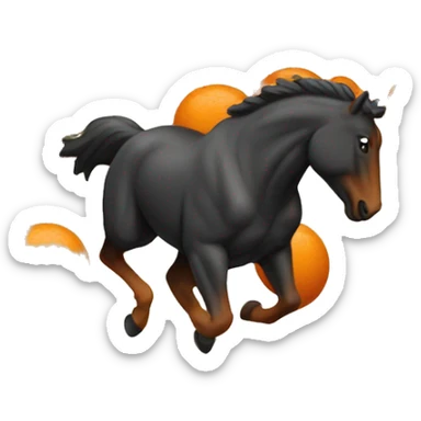 Bucking Orange bronco sticker