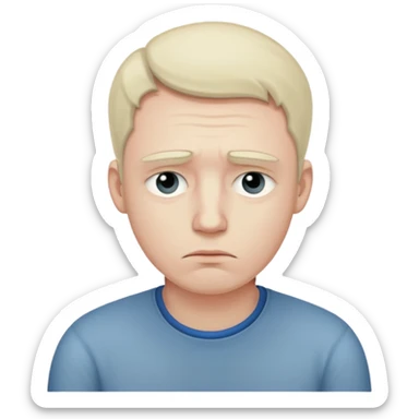 Sad man contemplating life sticker