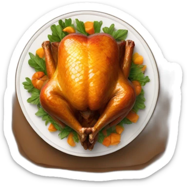 upside down baked turkey sticker