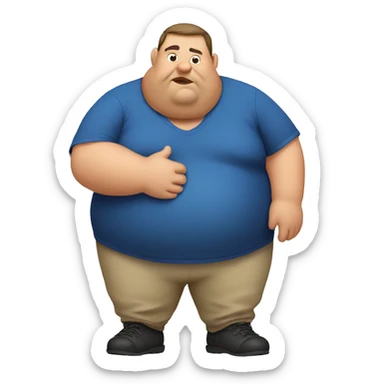 Fat man sticker