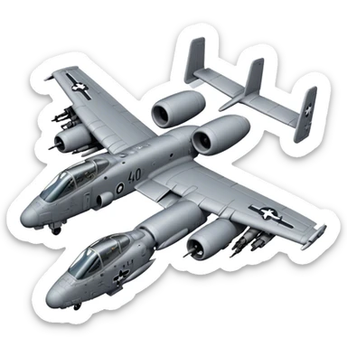 A-10 Thunderbolt II - Fairchild Republic (Grey) sticker