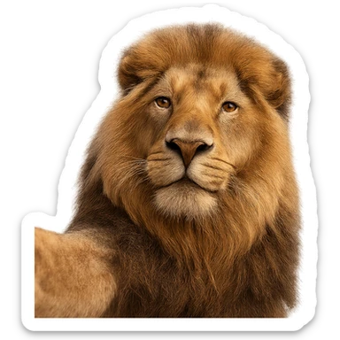 Selfie lion sticker