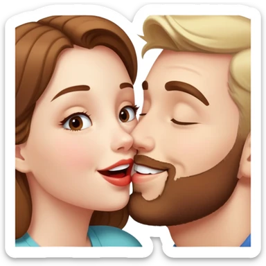 girl kissing her boyfriend  sticker