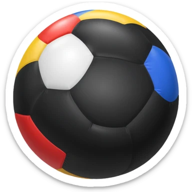 black beach ball sticker