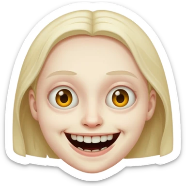 Weird creepy smile  sticker