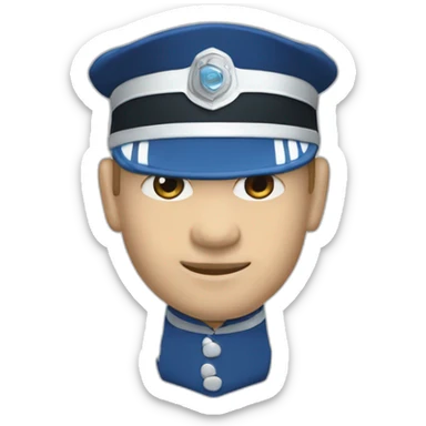 Blauer Kreis mit weißen Haken sticker