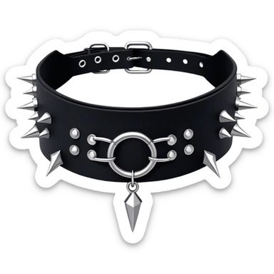  goth spike choker collar sticker