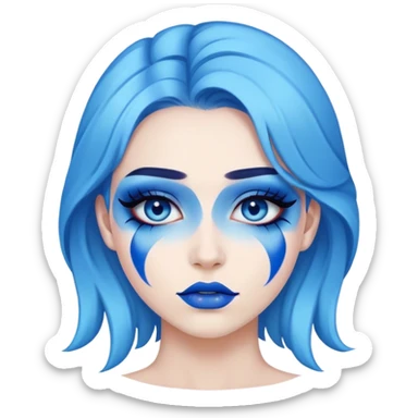 Makeup blue  sticker
